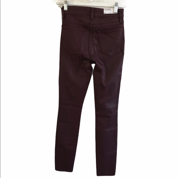 Joe’s Jeans Wine Color High Rise Skinny Ankle - Picture 3 of 7